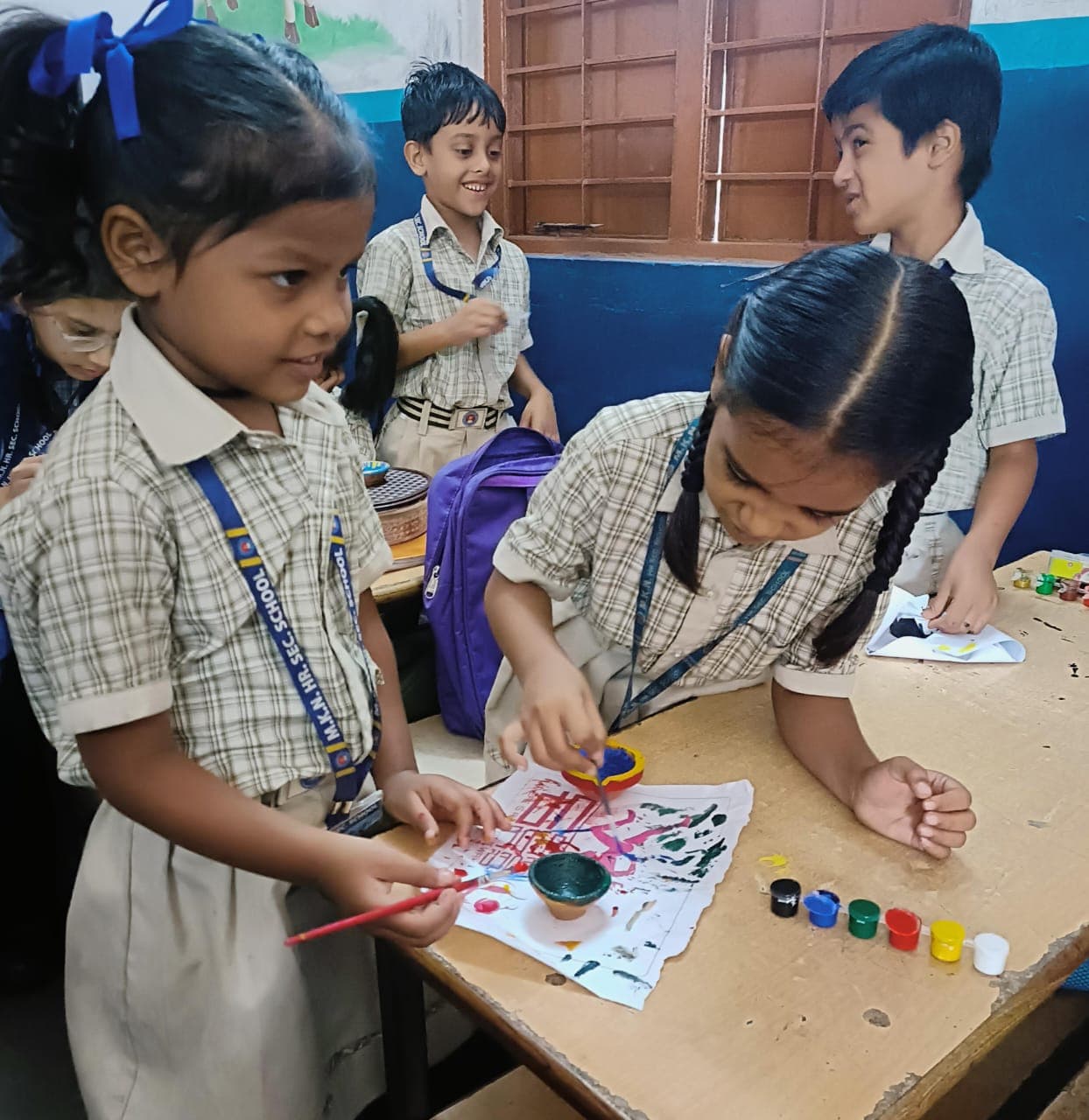 Diya Decoration by our tiny tots🪔🎉